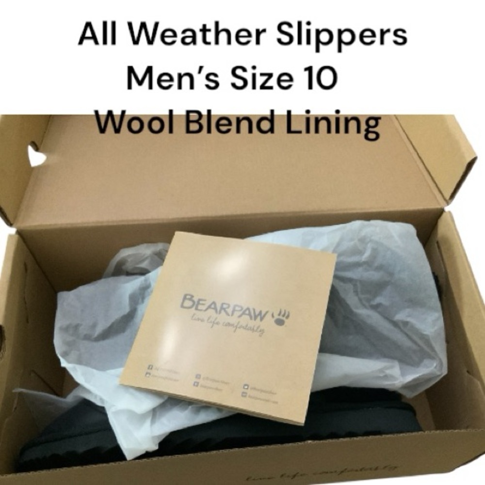 BearPaw Mens Incline Slippers “Never Wet” Puffer Slipper Size 10 - Picture 6 of 8